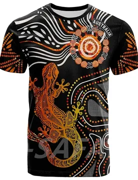 Australia Aboriginal Lizard Sunshine Pattern 3d Print Tshirts Street Casual O Neck T-Shirt Men Women Harajuku Short Sleeve Tops - Aliexpress - FashionsVida