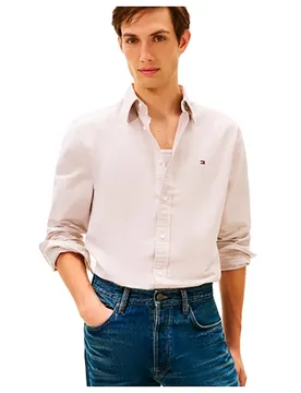Chemise à Manches Longues Mw0mw35774 Oxford Safari Canvas M