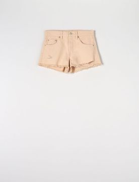 Pantaloncini in denim - nude