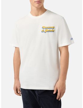 Para hombre. ARN0004 Camiseta Vacanze (S), Casual, Algodón, Manga corta