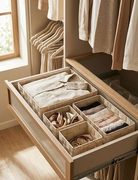 Organizer intrecciati 4 pack - beige