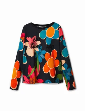 T-shirt imprimé floral BLACK 3/4 female - Desigual - FashionsVida