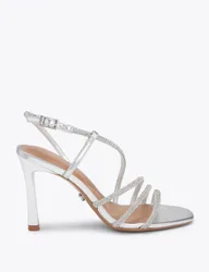 Wide Fit Sparkle Stiletto Heel Sandals Silver female