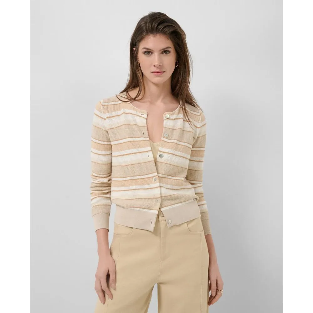 Cárdigan de mujer punto rayas horizontales - Roberto Verino - FashionsVida