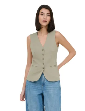 Damen Weste Beige 514649