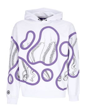 Felpa Leggera Cappuccio Uomo Stained Hoodie White