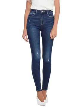 Jean Mila Life High Waist Skinny Ankle Bk375 Dark Blue Denim 26