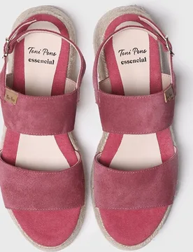 Alpargatas de cuña de mujer de serraje con hebilla - Toni Pons - FashionsVida