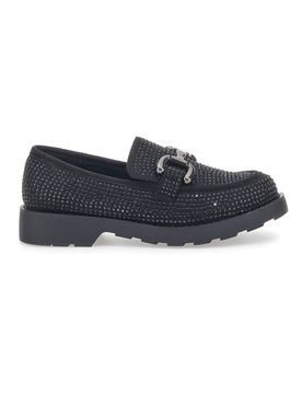 Mocassino 1101 Nero con Strass 38