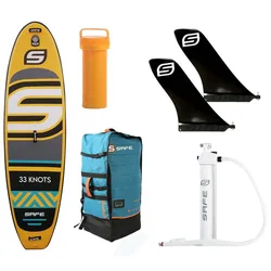 Ensemble De Paddle Surf Gonflable 33 Knots 10´0´´ Yellow / Grey / Black / Blue 304.8 cm unisex