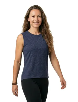 Maglietta Senza Maniche Crew Active 365 Linencool Eclipse Melange XS