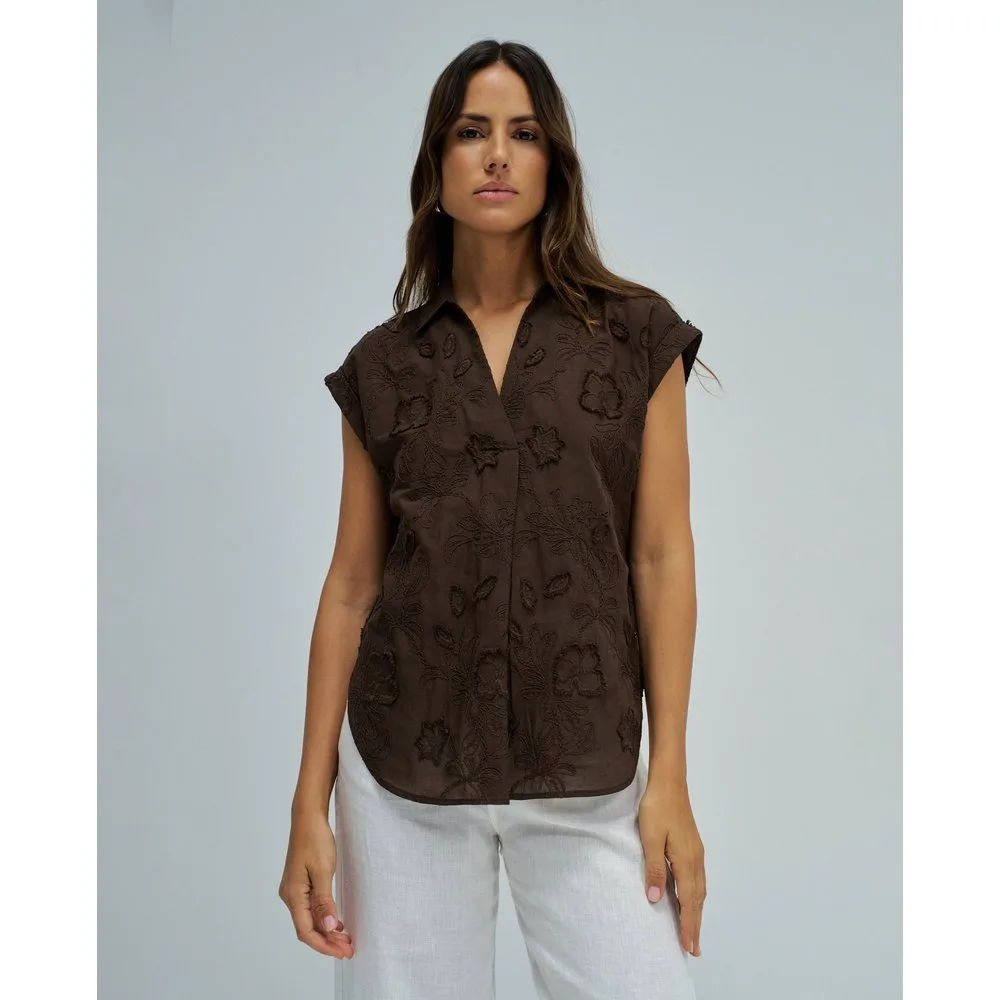 Camisa con bordados de mujer - Salsa Jeans - FashionsVida