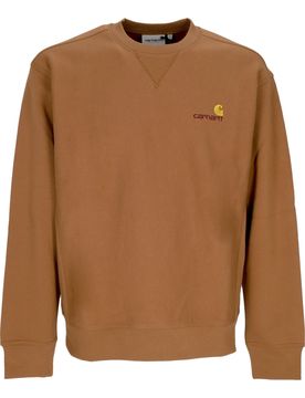 Felpa Girocollo Uomo American Script Sweat Hamilton Brown