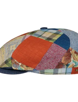 Patchwork 181 Flat Cap by - mixed colours - Size: M (56-57 cm) - Stetson - FashionsVida