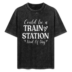 COULD BE A TRAIN STATION KINDA DAY T-Shirt Athletic Quick Dry T-Shirt for Men