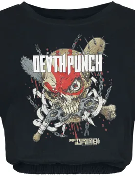 T-Shirt - Death - XL - für Damen - Größe XL - schwarz - EMP exklusives Merchandise! - Frauen - female - Five Finger Death Punch - FashionsVida