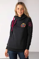 Womens Emblem Cross Neck Hoody - - Size: 10