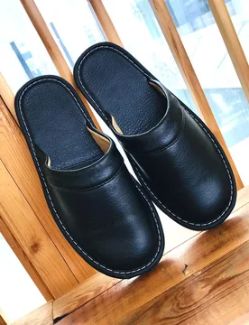 Indoor Men's Leather Slippers Home Family Cheap Shoes 2024 Autumn Flat Mules Women Slippers Zapatos De Hombre - Aliexpress - FashionsVida