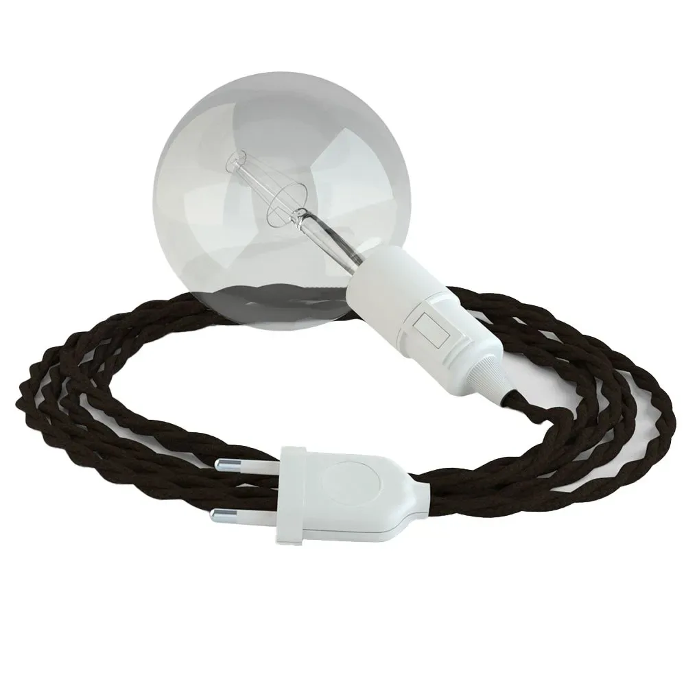 Cables Suspension Luminaire Tm13 3 M Brown / White One Size - Creative - FashionsVida