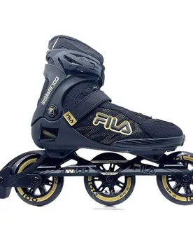 Patins En Ligne Crossfit 100 Black / Gold EU 45 Homme