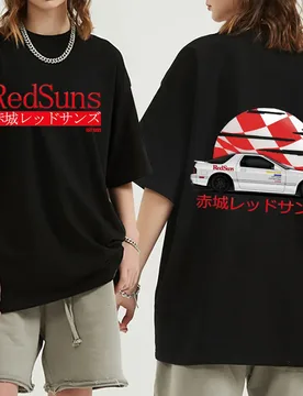 Initial D Drift Akagi RedSuns T Shirt Japanese Anime AE86 Men Women Fashion T-shirts Streetwear JDM Automobile Culture T-shirt - Aliexpress - FashionsVida