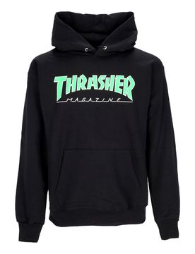Felpa Cappuccio Uomo Outlined Hoodie Black/green