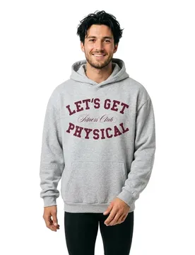 Felpa Con Cappuccio Let´s Get Physical Heather Grey 2XL