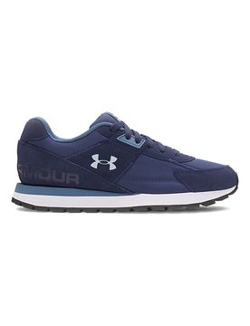 Sneakers blu in nylon con inserti scamosciati Essential Runner 45