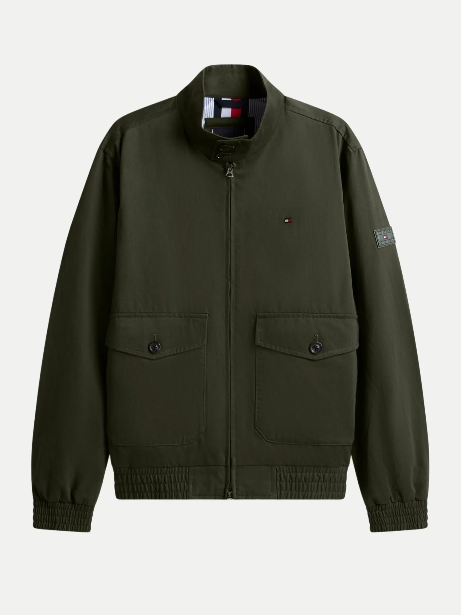 Harringtonjacke mit Logo Grün S - Tommy hilfiger - FashionsVida