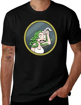 Medusa is defeated by a mirror T-Shirt Minimalist Casual Short Sleeve Top - Aliexpress - FashionsVida
