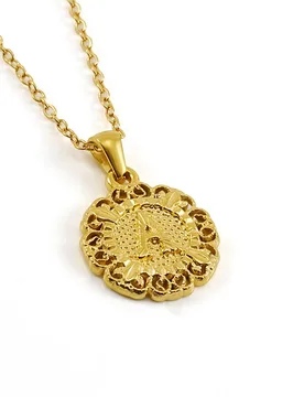 Vintage Fashion 26 A-Z Initial Letter Name Pendant Female Gold Color Stainless Steel Alphabet Round Necklace for Women Jewelry - Aliexpress - FashionsVida