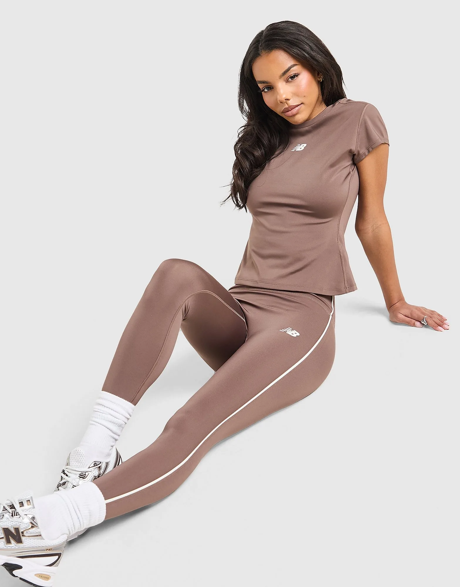 Womens Leggings Pipe - Marrone, marrone marrone Donna taglia XS - New Balance - FashionsVida