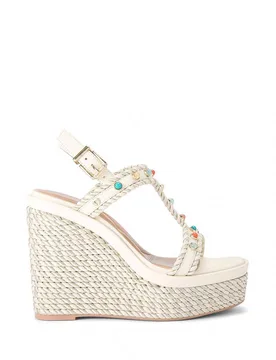 Women's 'Sorella Wedge' Heels in Cream Size: 3 - Cream - Size: 3 - Carvela - FashionsVida