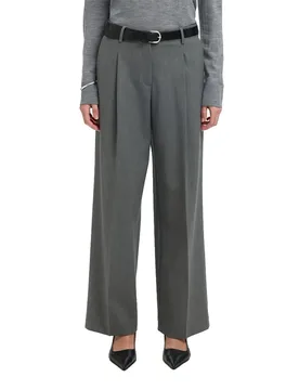 Pantaloni Rita Lano Wide Leg Medium Grey Melange / Melange 36 - Selected - FashionsVida