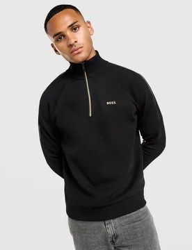 Tape 1/2 Zip Sweatshirt - Herren, Schwarz - male - Size: S - BOSS - FashionsVida