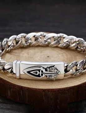 Silver Color New High End Men's Retro National Style Six Word True Words Bracelet China-Chic Chain Jewelry - Aliexpress - FashionsVida