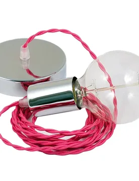 Cables Suspension Luminaire Tm08 2 M Diy Fuchsia / Chrome Plated One Size - Creative - FashionsVida