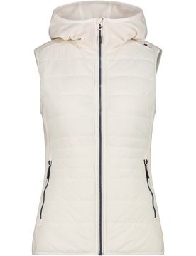 Woman vest hybrid fix hood chaleco outdoor mujer Blanco (38)