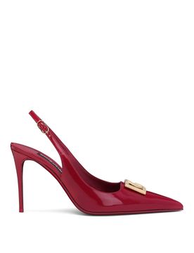 Décolletté slingback in pelle
