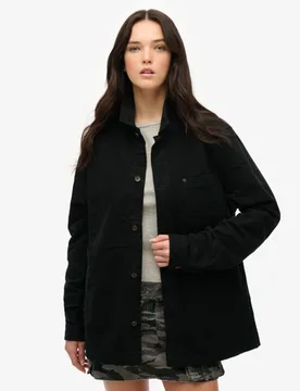 Superdry Herren The Merchant Store - OverGröße-hemdjacke aus Moleskin Black - Größe: L - 99.99 - FashionsVida