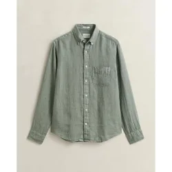 Camisa de hombre de lino lisa