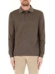 Polo maniche lunghe MARRONE L