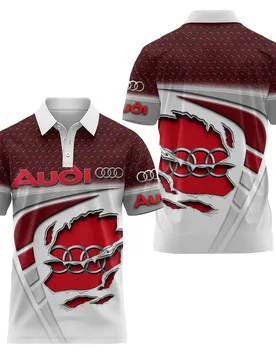 High-Quality Short-Sleeved Polo Shirt 3D Printed Audi 4S Store Staff Fashionable Sport Collar T-Shirt Fast Dry - Aliexpress - FashionsVida