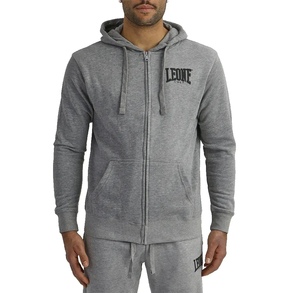 Sweat-shirt à Zip Logo Grey L - Leone1947 - FashionsVida