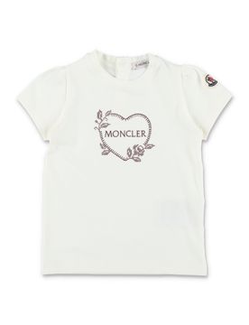 Mini Embroidered Heart Logo Cotton T-Shirt