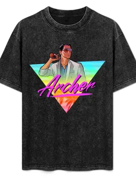 Archer - Vice 80s triangle design T-Shirt Soft Basic Cotton Short Sleeve Tee - Aliexpress - FashionsVida