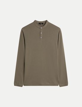 Cinque Henleyshirt CIBADO Braun XL