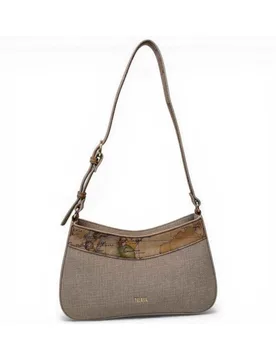 Alviero Martini Prima Classe Shoulder Bag Donna Sabbia Sandy Belt in Tessuto Geo Classic - ALVIERO MARTINI 1 CLASSE - FashionsVida