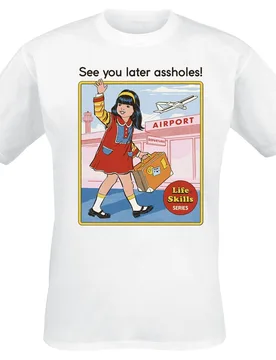 T-Shirt - See You Later Assholes - L bis 3XL - für Männer - Größe XXL - weiß - Männer - male - Steven Rhodes - FashionsVida