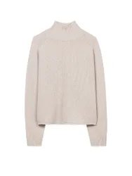 Jersey de cuello alto crema 38
